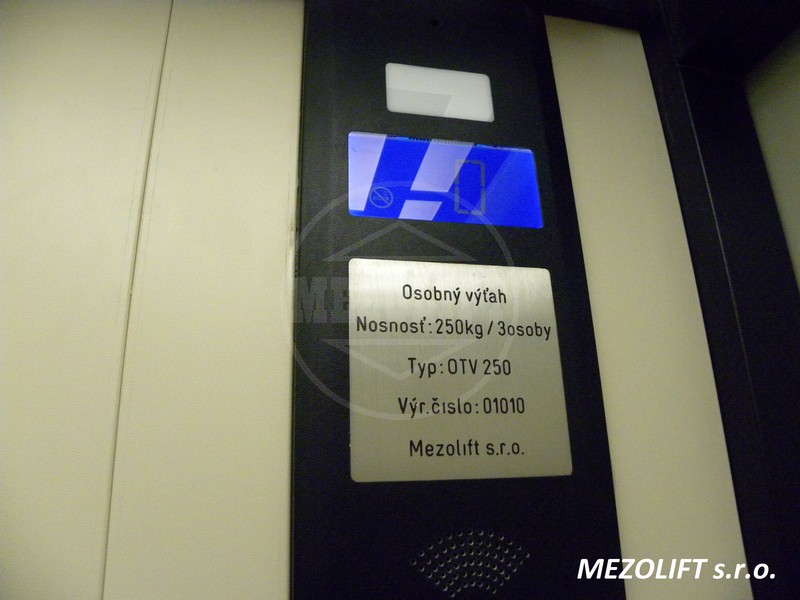 Osobný výťah — realizácia MEZOLIFT